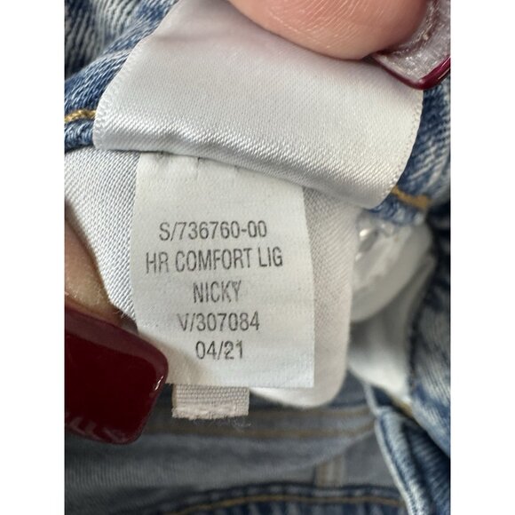 ON High Rise Pockets 18 Button Front Skirt Acid Wash Y2K 90s Vibes Skater Grunge - Picture 6 of 10